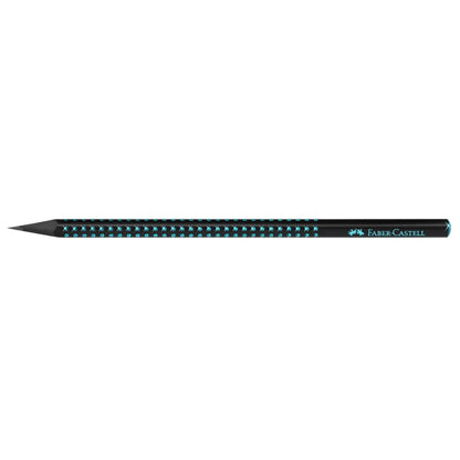 Creion grafit B grip sparkle lemn negru - FABER CASTELL