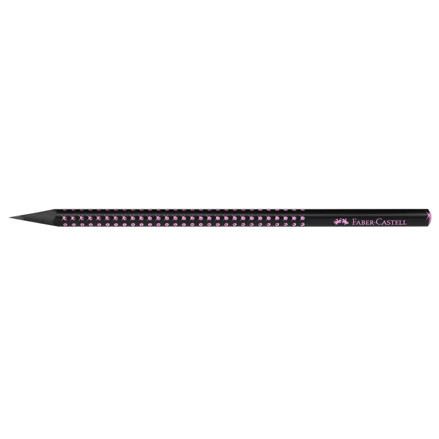 Creion grafit B grip sparkle lemn negru - FABER CASTELL
