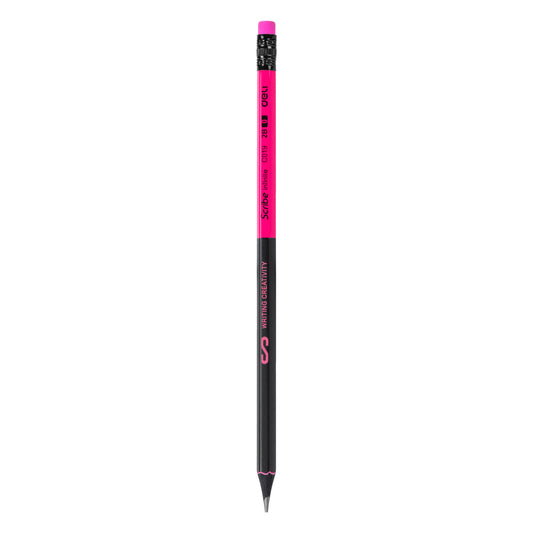 Creion grafit cu guma lemn negru 2B - DELI