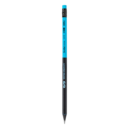 Creion grafit cu guma lemn negru 2B - DELI