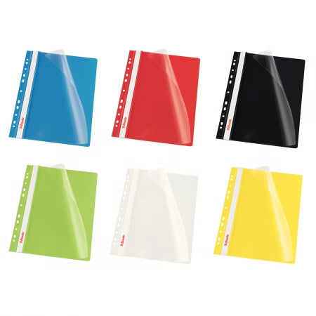 Dosar din plastic, A4, cu sina si multiperforatii, 10 buc/set - Esselte VIVIDA
