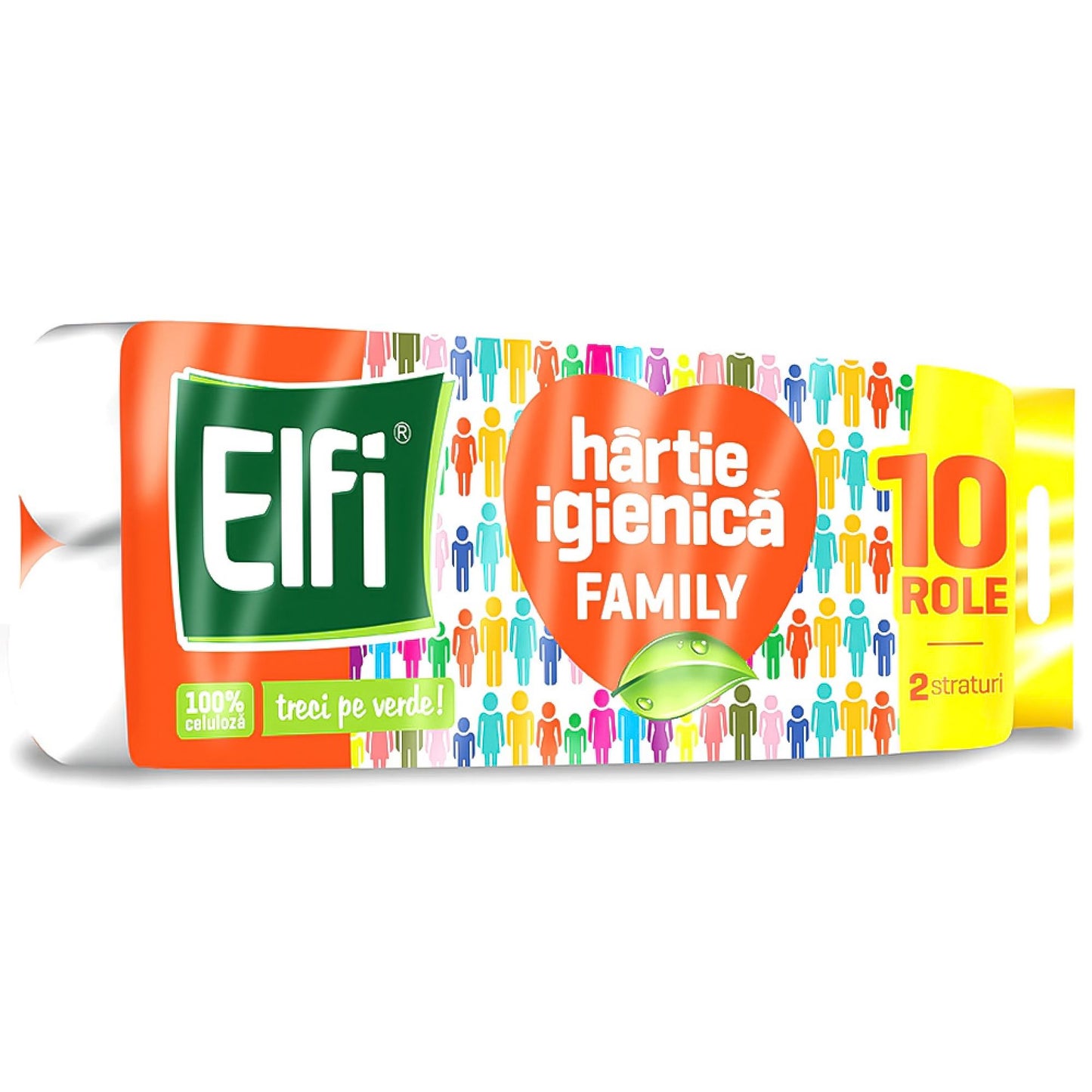Hartie igienica, 10 role, 2 straturi - Elfi Family