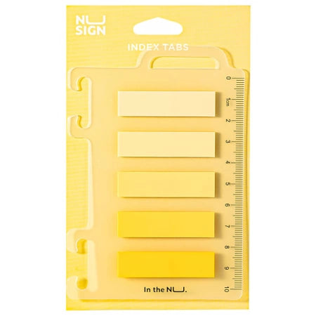 Index adeziv, plastic, 12 x 44 mm, diverse culori, 5 culori x 20 file + rigla - Deli
