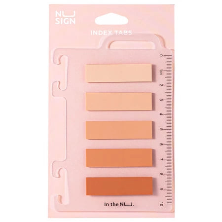 Index adeziv, plastic, 12 x 44 mm, diverse culori, 5 culori x 20 file + rigla - Deli