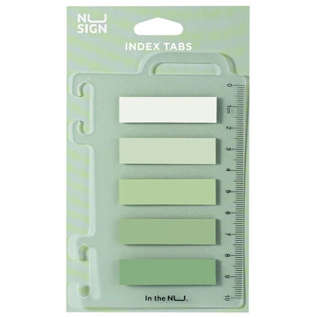 Index adeziv, plastic, 12 x 44 mm, diverse culori, 5 culori x 20 file + rigla - Deli
