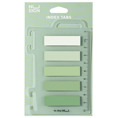 Index adeziv, plastic, 12 x 44 mm, diverse culori, 5 culori x 20 file + rigla - Deli