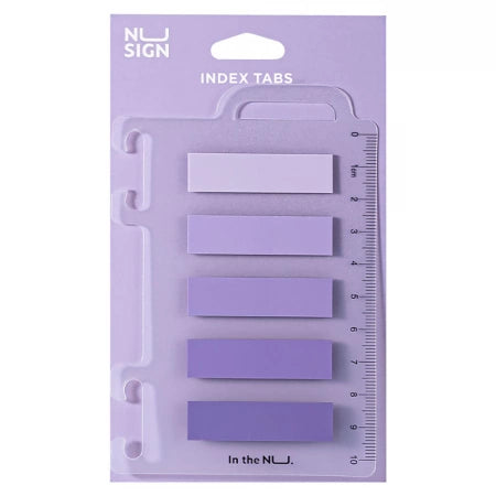 Index adeziv, plastic, 12 x 44 mm, diverse culori, 5 culori x 20 file + rigla - Deli