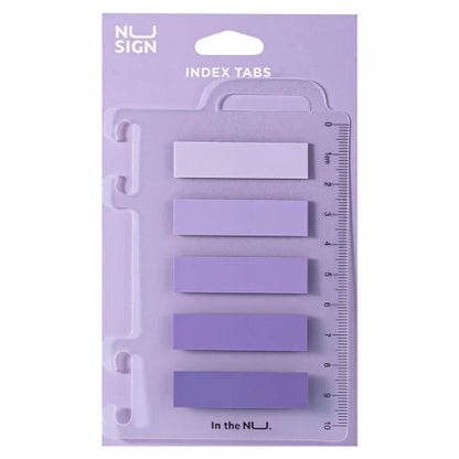 Index adeziv, plastic, 12 x 44 mm, diverse culori, 5 culori x 20 file + rigla - Deli