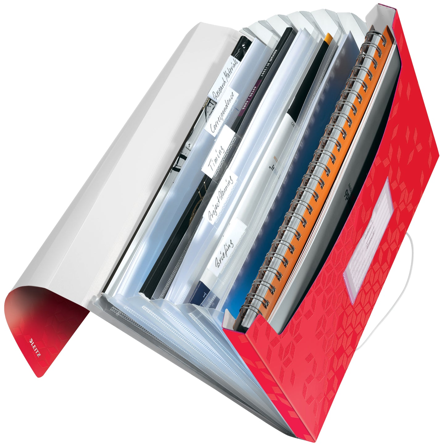 Mapa proiect din plastic, A4, PP, 6 compatimente, 250 coli - LEITZ WOW