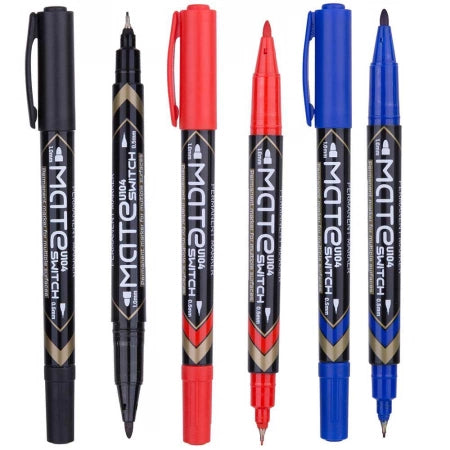 Marker permanent, cu 2 capete - Deli Mate U104