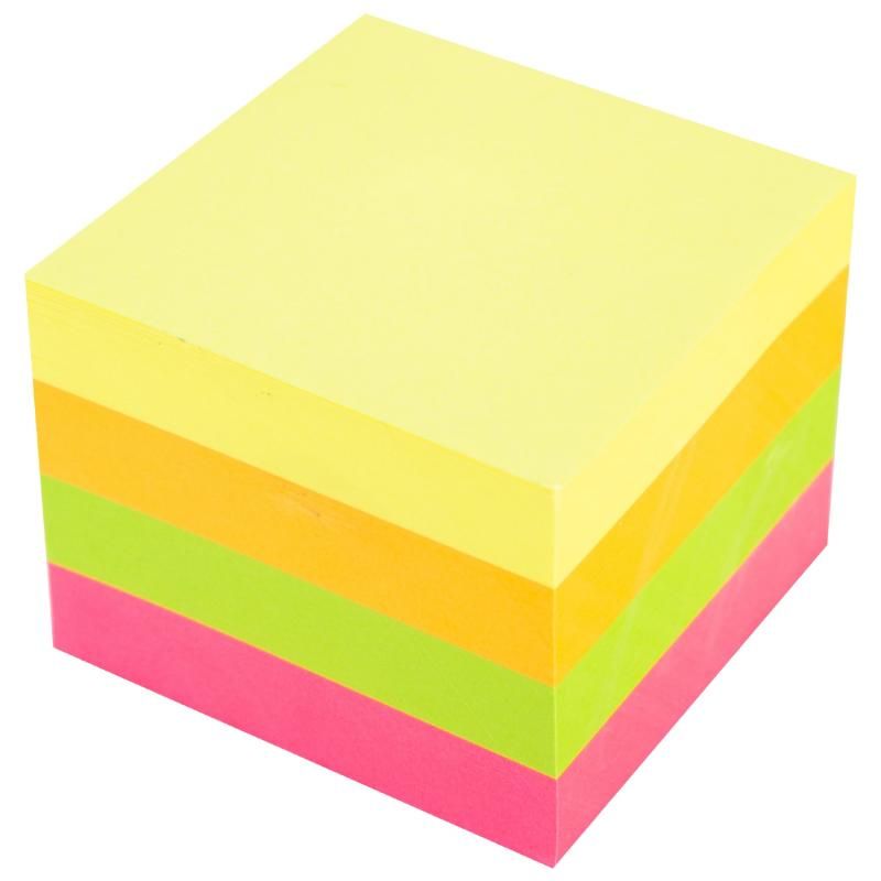 Notes adeziv, hartie, 51 x 51 mm, 4 culori neon, 400 file/set - Deli