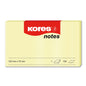 Notes adeziv, hartie, 75 x 125 mm, galben pastel, 100 file/set - Kores