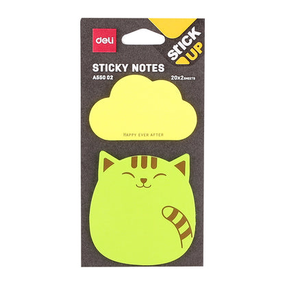 Notes adeziv, hartie, 76 x 76 mm, animale, 2 x 20 file - Deli