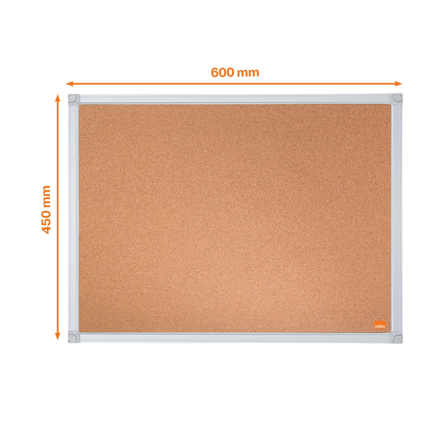 Panou pluta 60 x 45cm rama aluminiu Essentials - NOBO