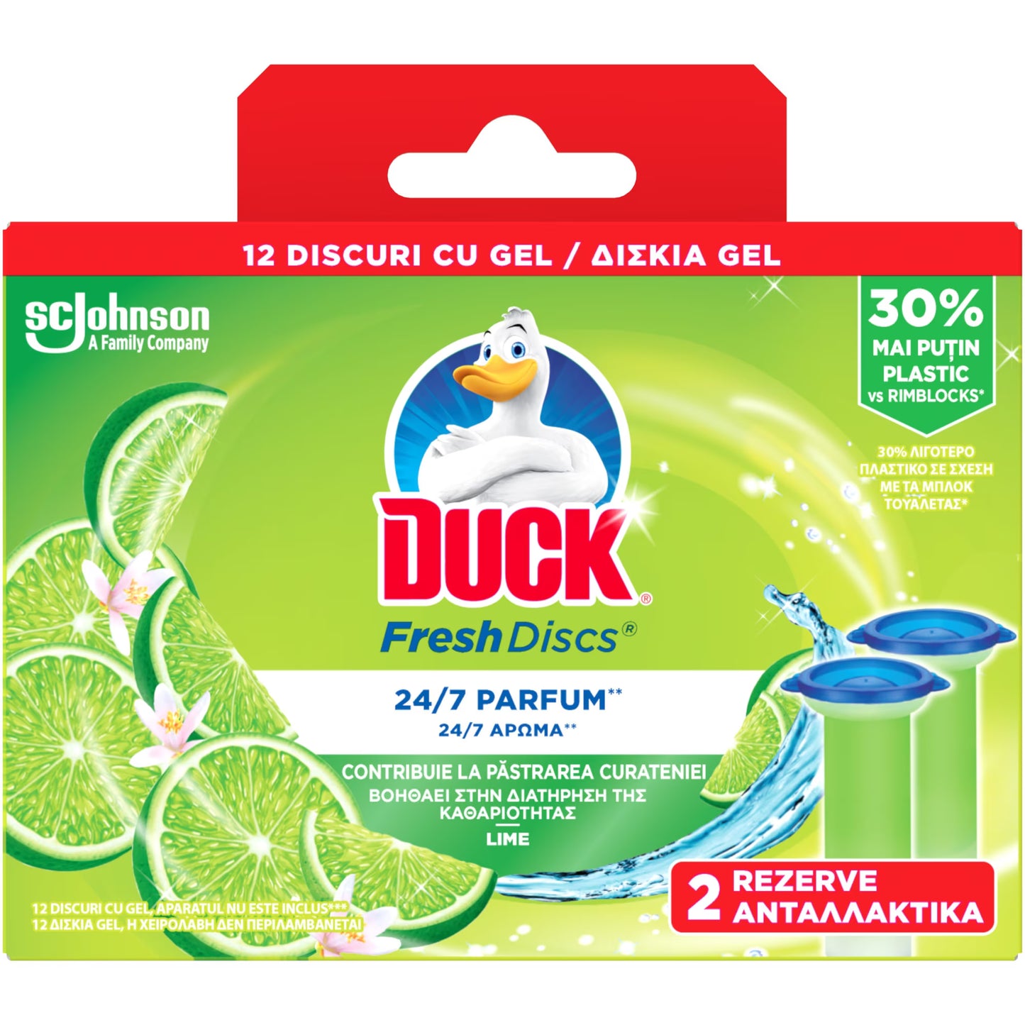 Odorizant wc baie Fresh Discs 2buc x 36 ml - Duck