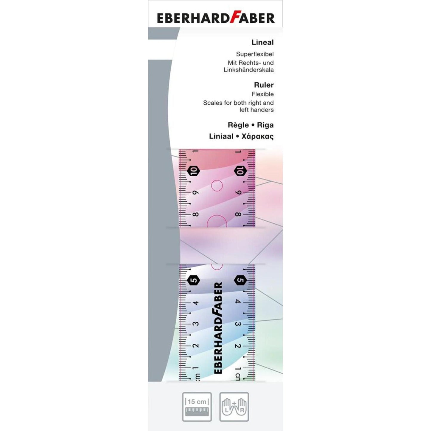 Rigla flexibila rainbow 15 cm - EBERHARD FABER