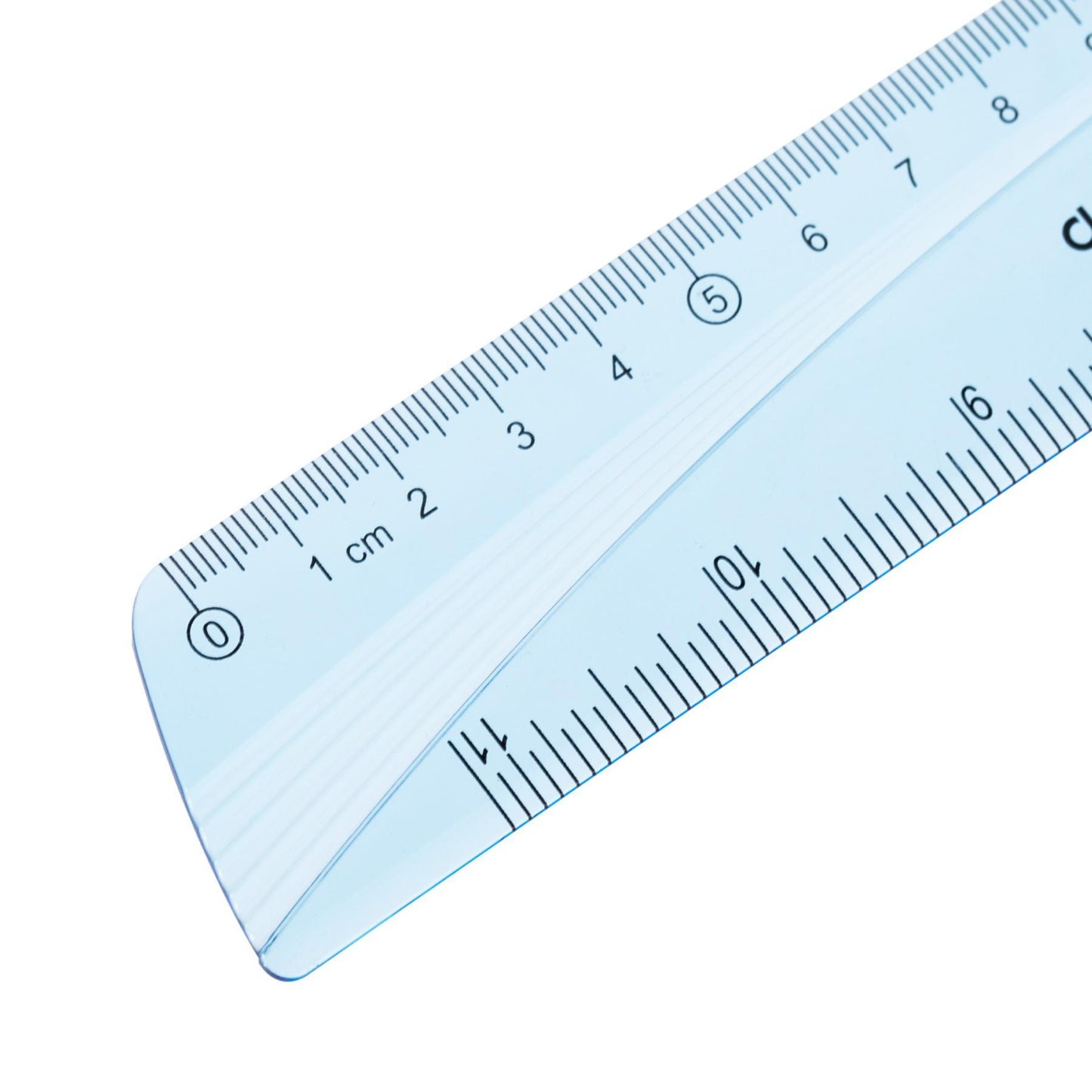 Rigla albastra transparenta 30 cm - DELI