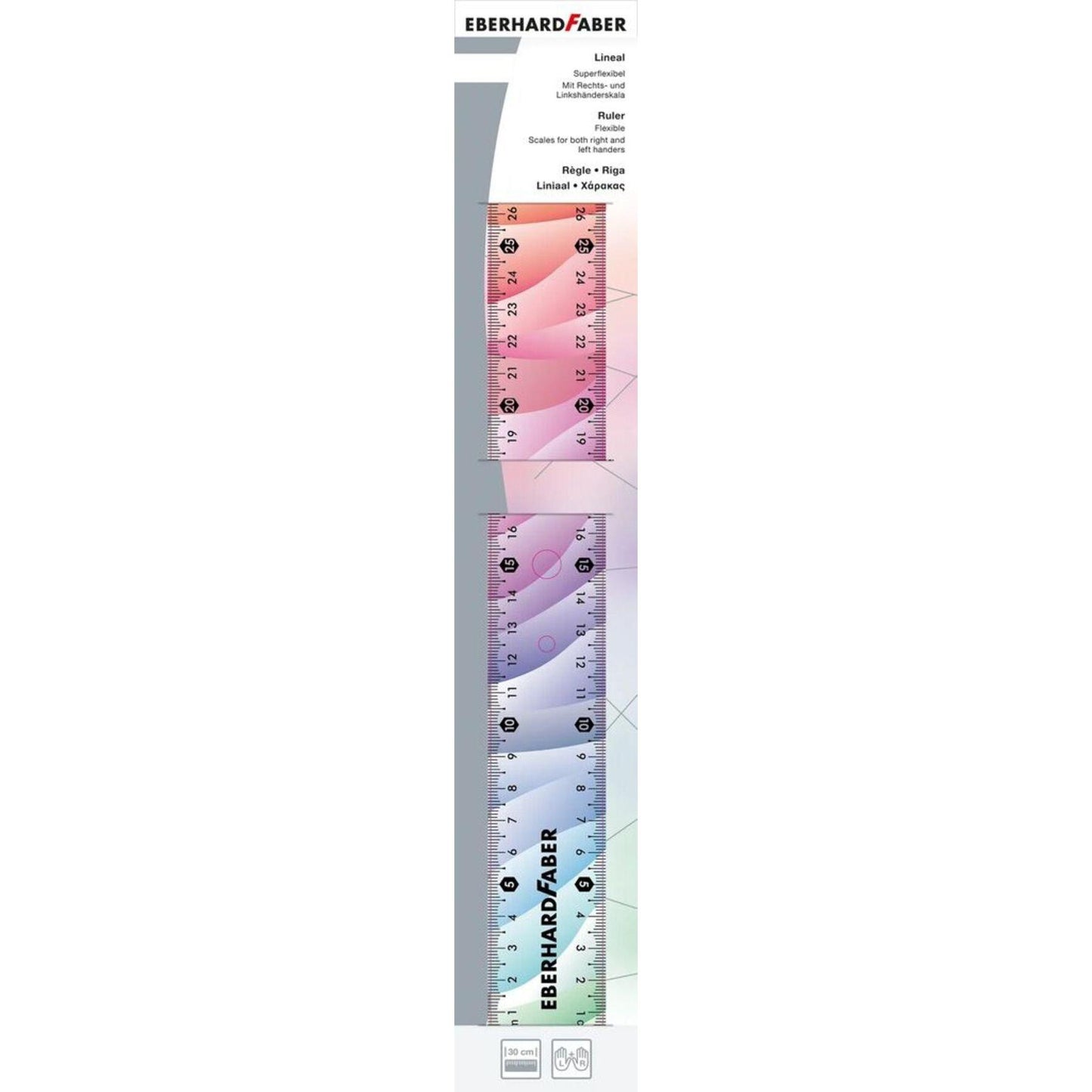 Rigla flexibila rainbow 30 cm - EBERHARD FABER