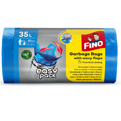 Saci menajeri, 30 bucati, cu urechi 35L - Fino Easy Pack