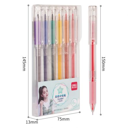 Set 6 bucati, pix cu gel, pastel - Deli