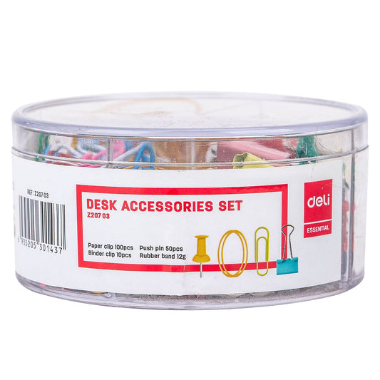 Set accesorii birou (agrafe, elastice, clipsuri, ace) - DELI