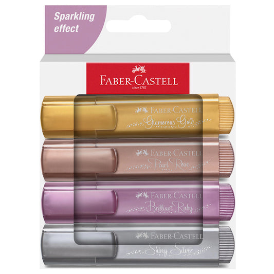 Textmarker, 4 buc/set - FABER-CASTELL Metallic