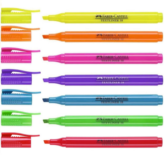 Textmarker,  culori fluorescente - FABER-CASTELL 38