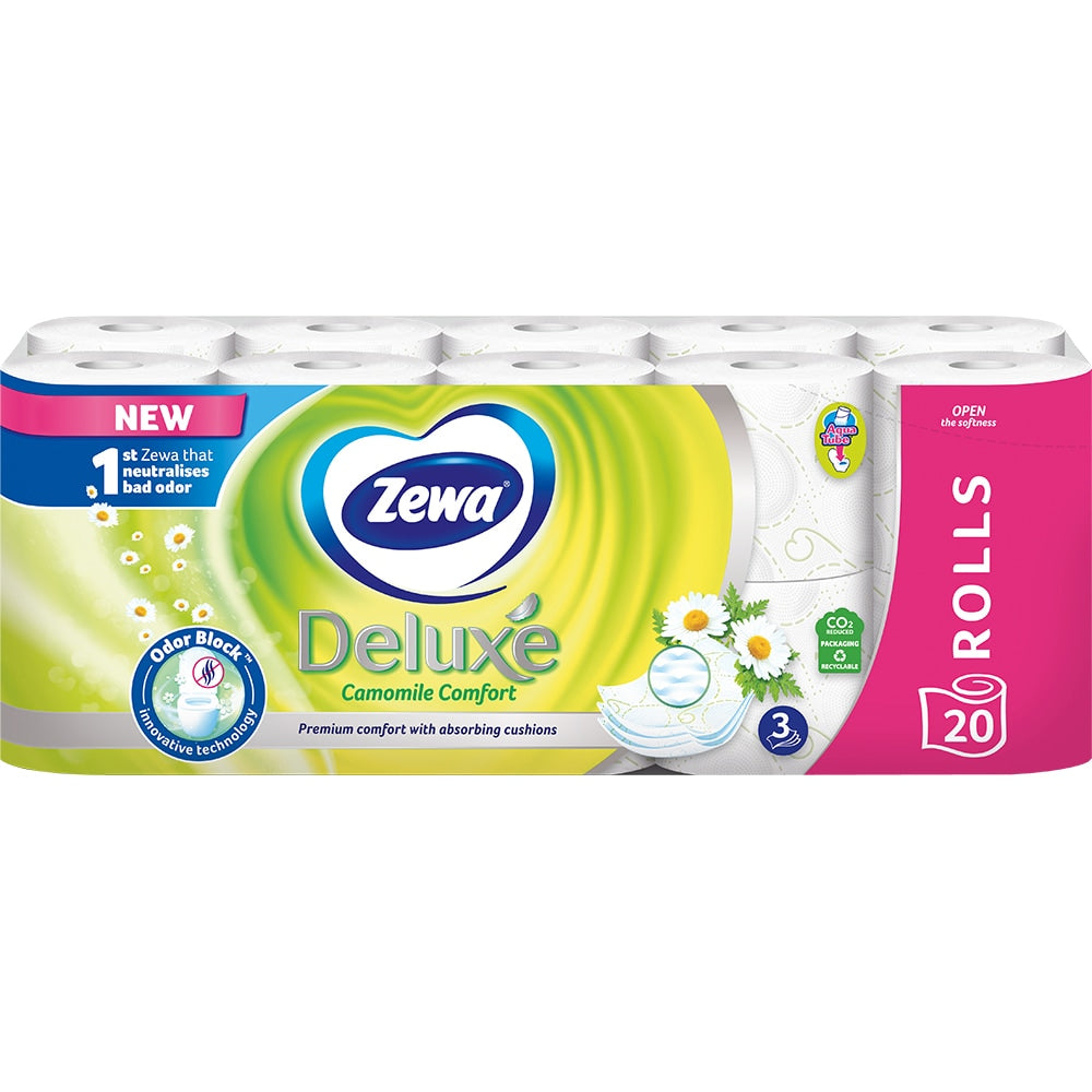 Hartie igienica, 20 role, 3 straturi - Zewa Deluxe